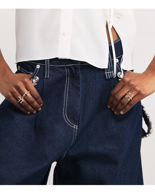 Sophie Bille Brahe Metallic And Diamond Ensemble 'F' Ring