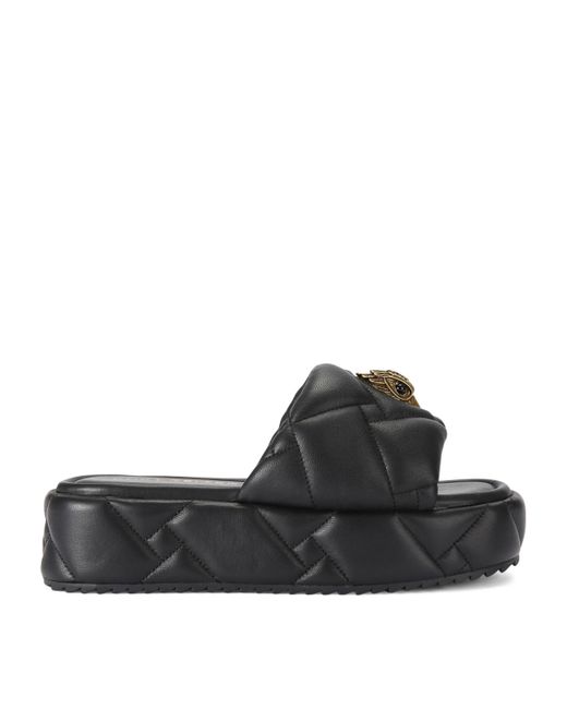 Kurt Geiger Black Kensington Flatform Sandals