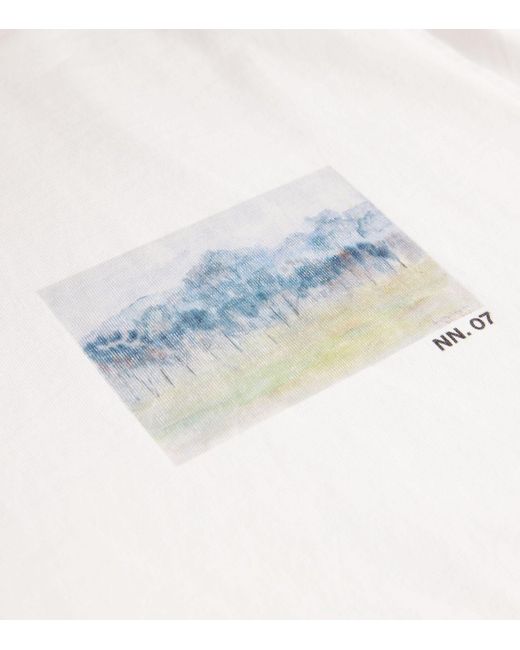 NN07 White Pima Cotton T-shirt for men