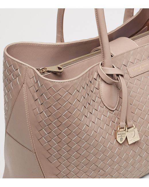 Aspinal Brown Leather London Tote Bag