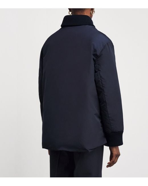 Sandro Blue Quilted Padded Jacket