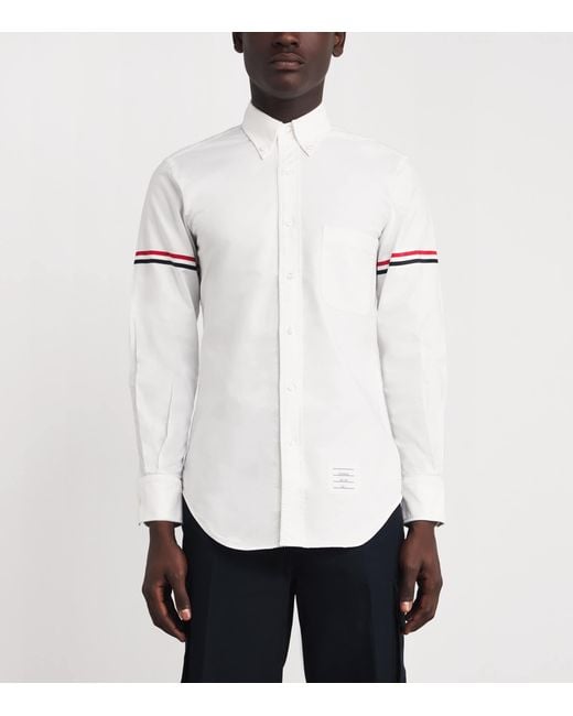 Thom Browne White 4-Bar Stripe Shirt for men