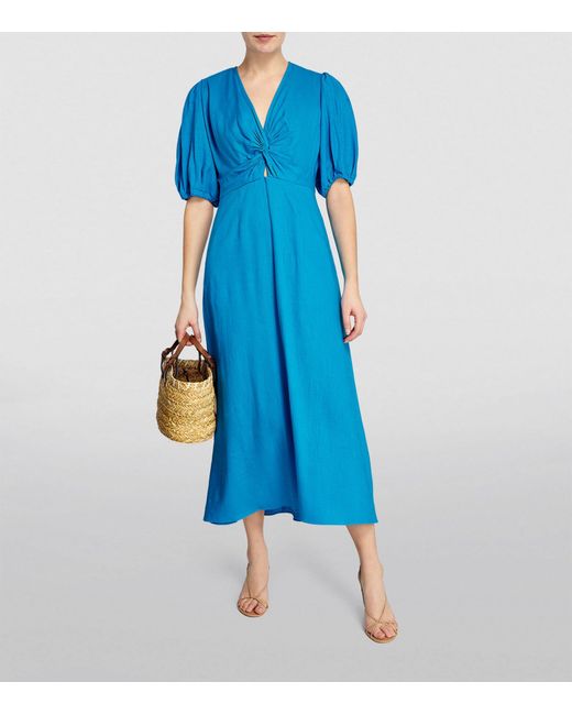 Diane von Furstenberg Blue Majorie Midi Dress