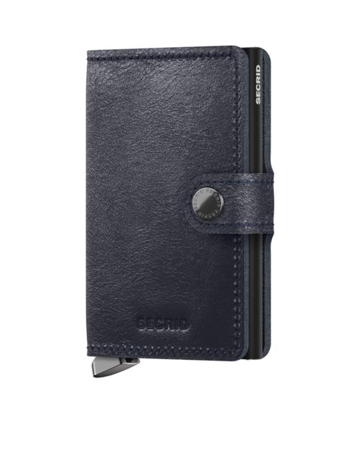 Secrid Blue Leather Basco Miniwallet