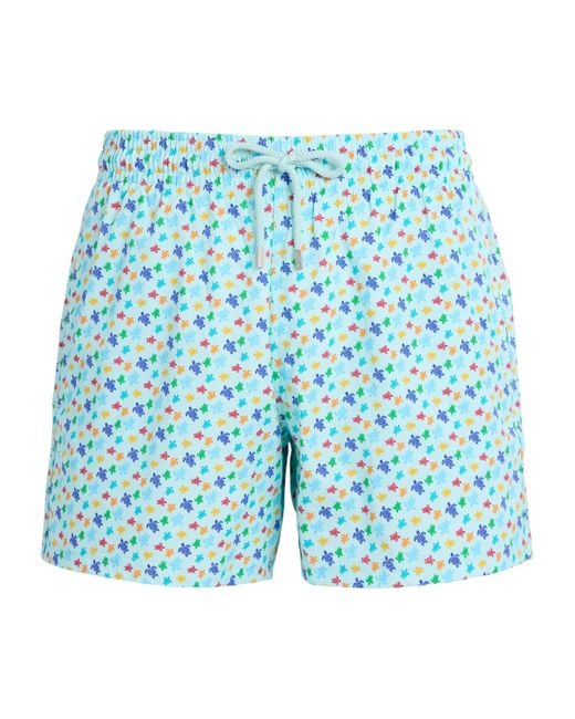 Vilebrequin Blue Turtle Print Moorise Swim Shorts for men