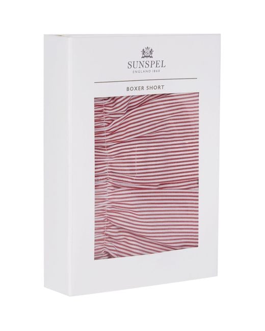 Sunspel Pink Mini Check Boxers for men