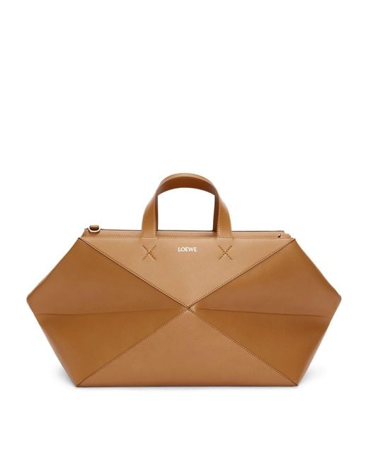 Loewe Brown Puzzle Fold Duffle Bag for men