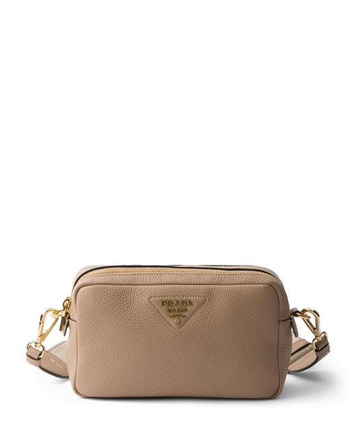 Prada Brown Small Leather Cross-Body Bag