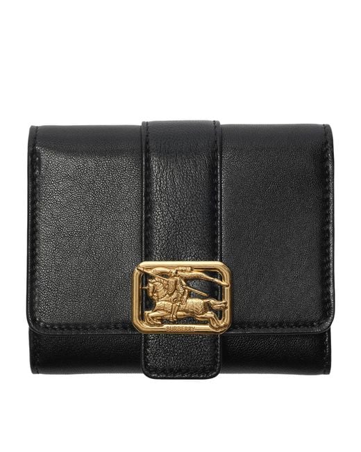 Burberry Black Leather Rider Wallet