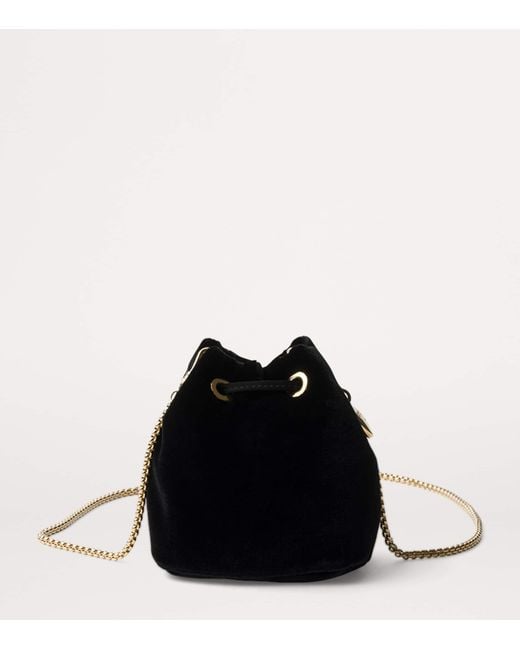 Prada Black Mini Velvet Triangle Pouch