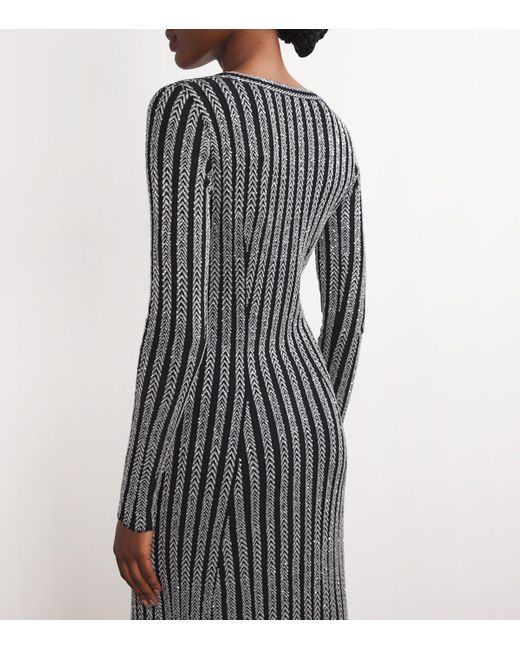 Missoni Gray Metallic Sequinned Cardigan Dress