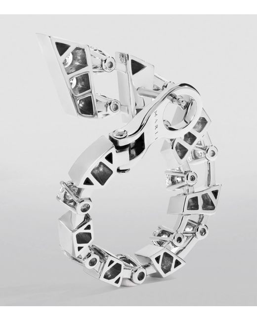 Marli New York Metallic And Diamond Fifth Avenue Earrings