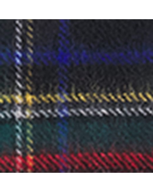 Johnstons Blue Cashmere Tartan Scarf for men