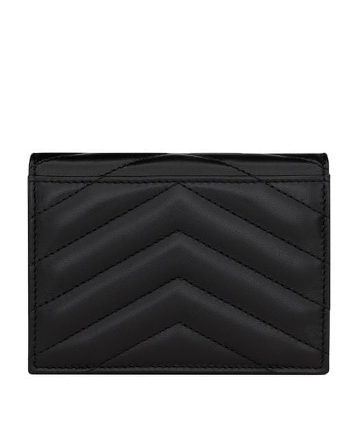 Saint Laurent Black Monogram Metalassé Bifold Wallet