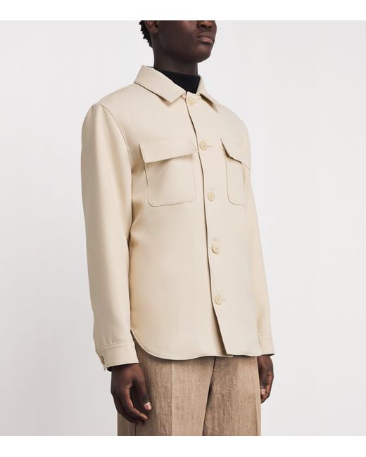 Sandro Natural Pocket-Detail Overshirt for men