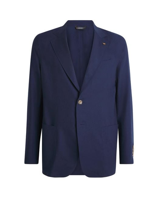 Colombo Blue Cashmere Blazer for men