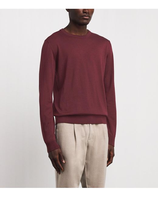 Pal Zileri Red Wool Sweater for men