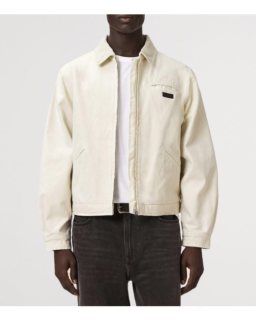 AllSaints White Organic Cotton Korey Jacket for men