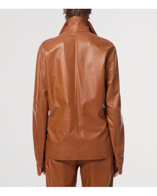 Tom Ford Brown Lambskin Pyjama Shirt