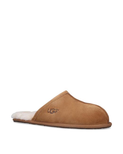 Ugg Brown Suede Scuff Slippers for men