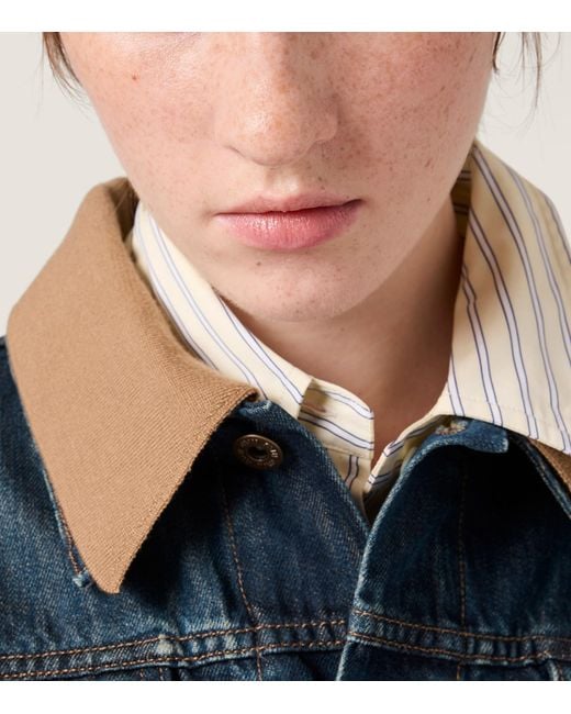 Miu Miu Blue Denim Blouson Jacket