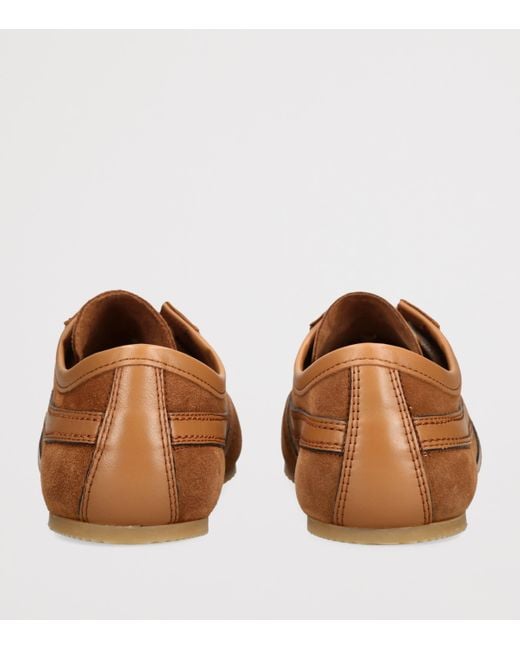 Dries Van Noten Brown Suede Low-Top Sneakers for men