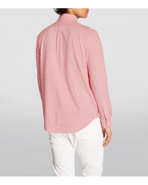 Polo Ralph Lauren Pink Cotton Featherweight-mesh Shirt for men