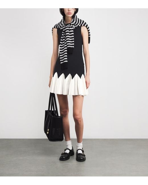 Sandro Black Two-Tone Mini Dress