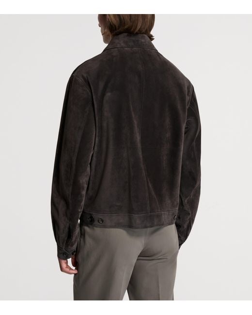 Dunhill Black Suede Jacket for men