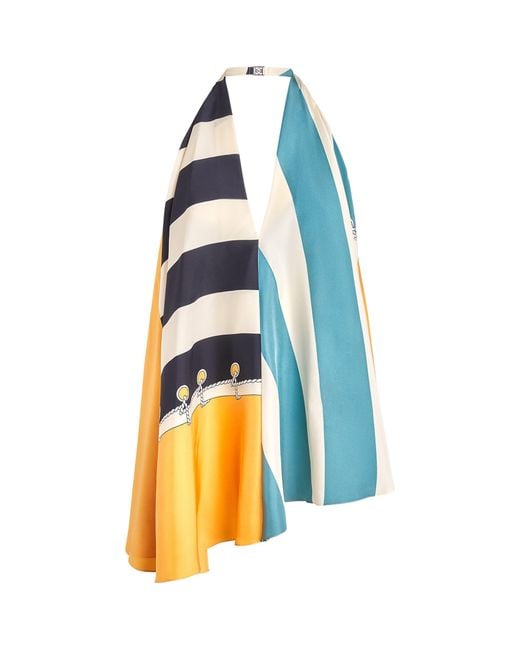 Loewe White Silk Halterneck Top