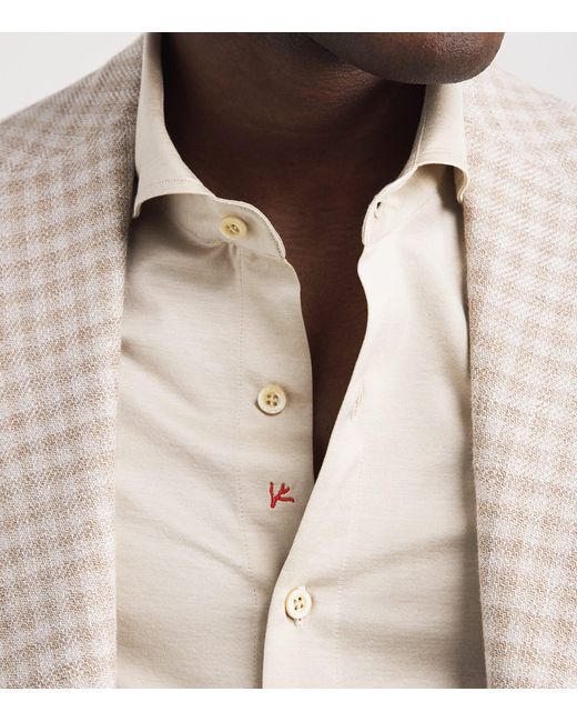 Isaia Natural Cotton Jersey Shirt for men
