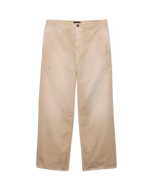 Prada Natural Cotton Gabardine Trousers for men