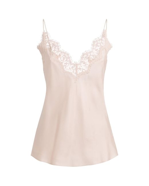 Rohe Pink Silk Lace Cami Top