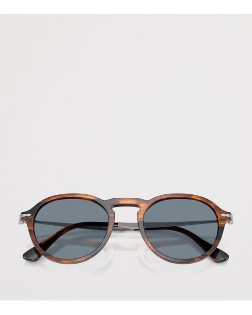 Persol Blue Tortoiseshell Phantos Sunglasses