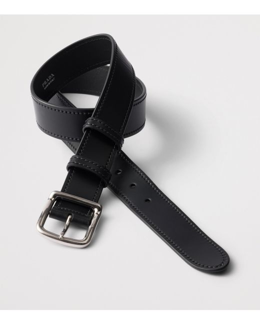 Prada Black Leather Belt for men