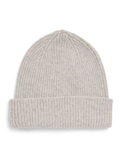 Le Bonnet Gray Ribbed Classic Beanie for men