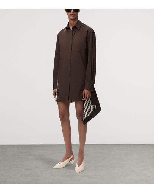 Loewe Brown Adjustable Mini Shirt Dresss