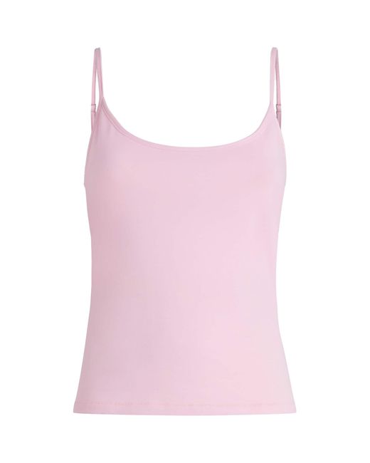 Skims Pink Stretch Cotton Cami Top