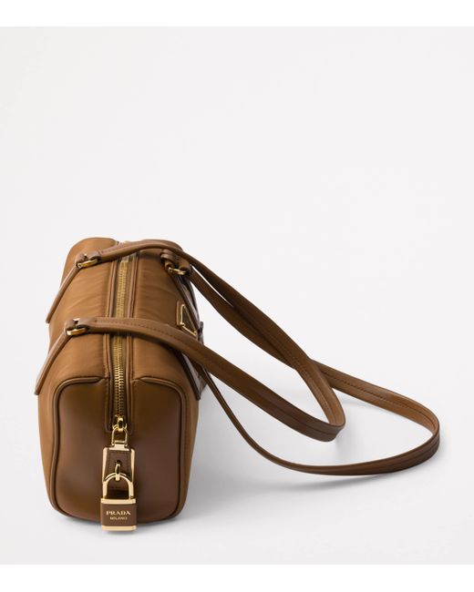 Prada Brown Medium Re-Nylon Top-Handle Bag