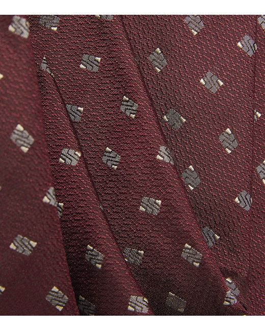 Emporio Armani Brown Silk Jacquard Tie for men