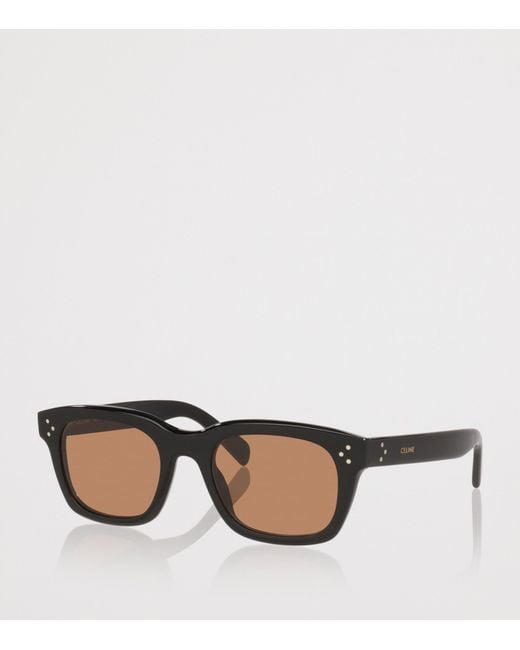 Céline Brown Acetate 3 Dots Cl40232I Irregular Sunglasses for men
