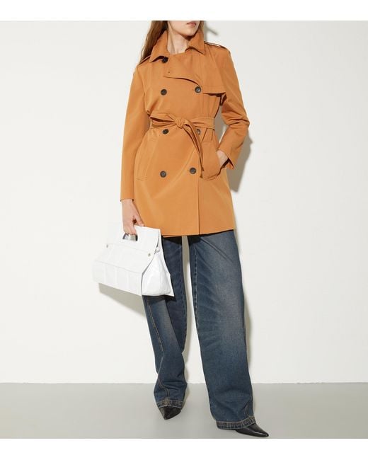 MAX&Co. Brown Double-Breasted Trench Coat