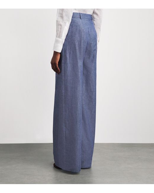 Safiyaa Blue Chambray Touca Trousers