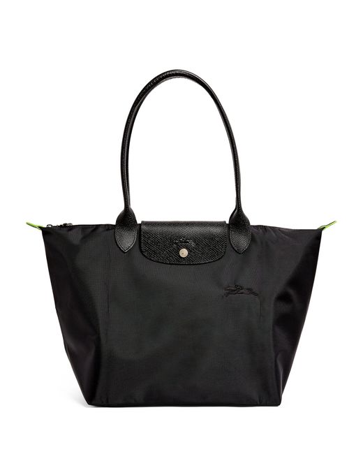 Longchamp Black Large Le Pliage Green Shoulder Bag