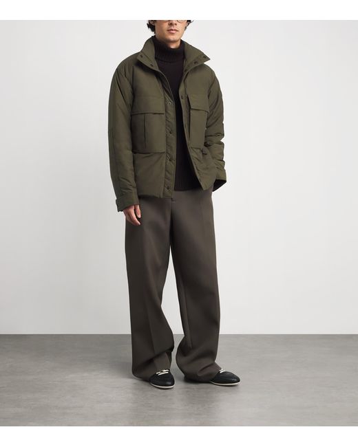 Canada Goose Green Down Ripstop Kirkby Field Jacket for men