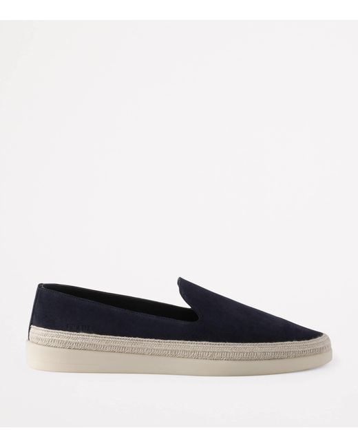 Prada Blue Suede Loafers for men