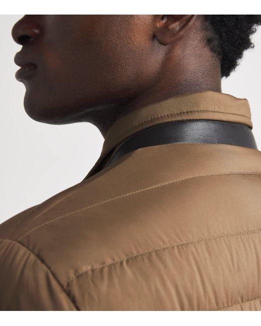 Moorer Brown Water-Repellent Zavyer Jacket for men