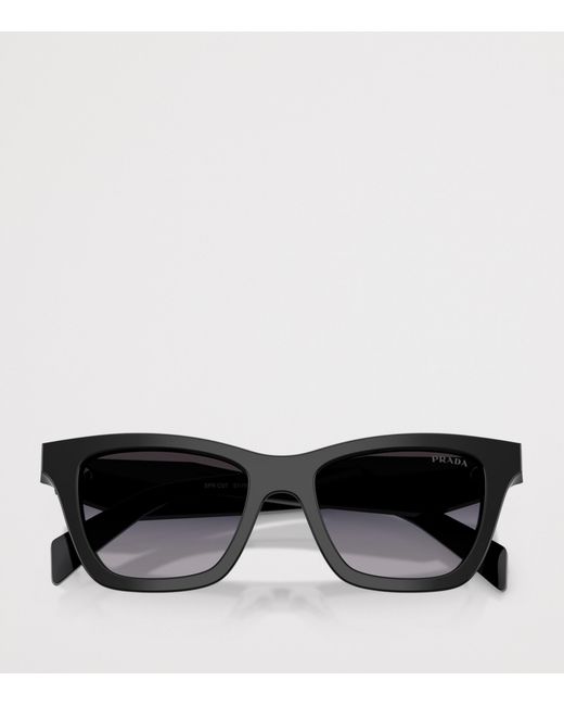 Prada Black Acetate Square Sunglasses