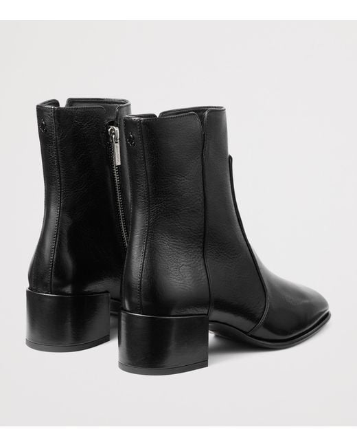 Jimmy Choo Black Eliot 45 Leather Ankle Boots