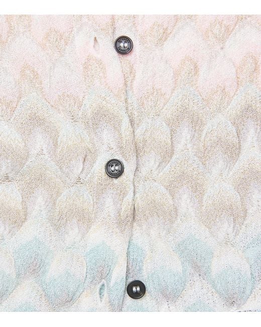 Missoni White Lamé Lace Motif Shirt